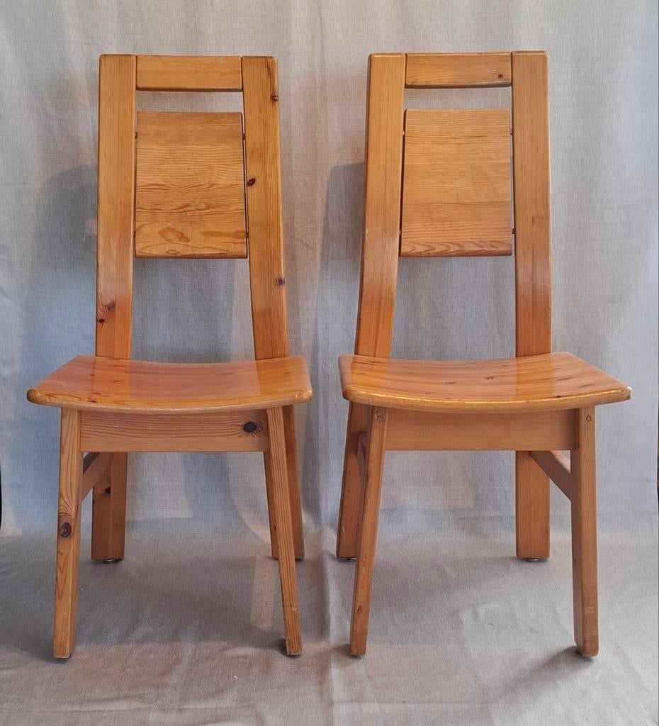 Vintage Stoelen Ilmari Tapiovaara - Laukaan Puu , Ophalen, Gebruikt, Twee, Bruin