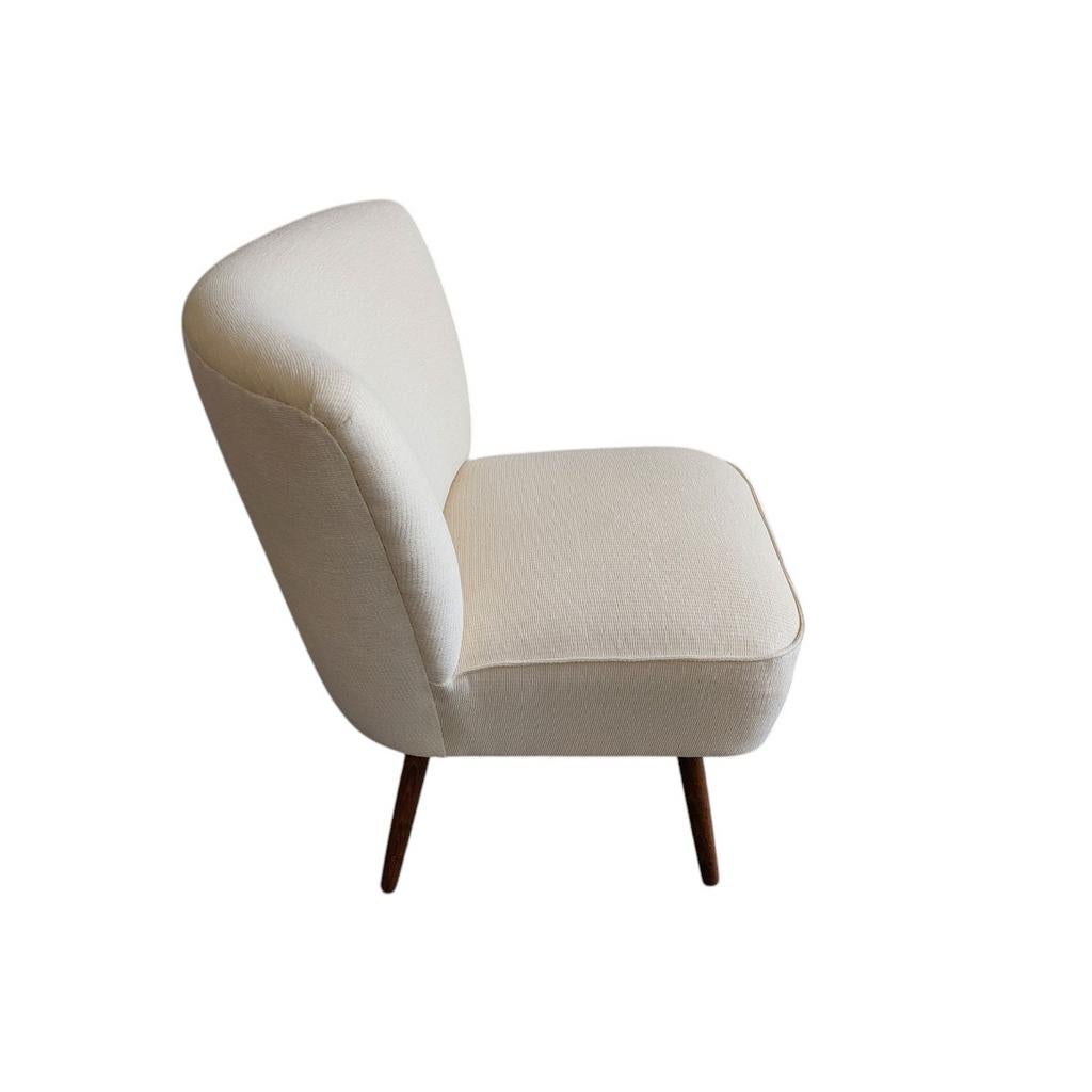 Vintage cocktail stoel Wunsch (nieuw gestoffeerd), Wit, Zo goed als nieuw, Onbekend, Wunsch