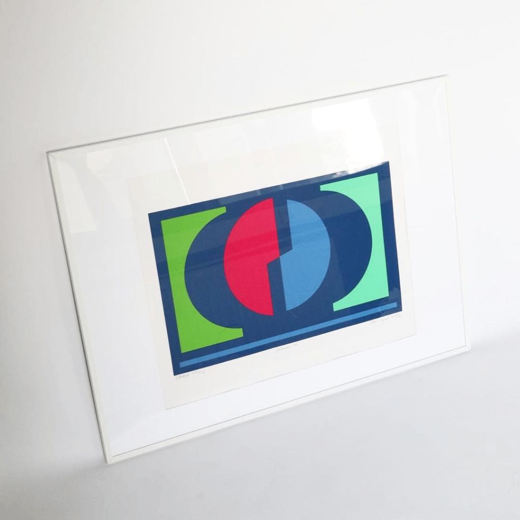 Vintage zeefdruk kunstwerk Deens design gelimiteerd, Antiek en Kunst, Kunst | Litho's en Zeefdrukken, Ophalen of Verzenden