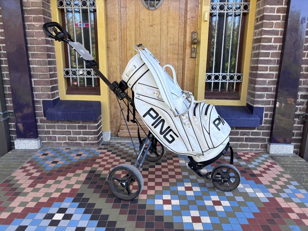 Ping golftas met trolley, Ophalen