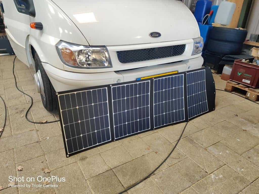 Opvouwbaar zonnepaneel set in laadregelaar, Caravans en Kamperen, Ophalen of Verzenden