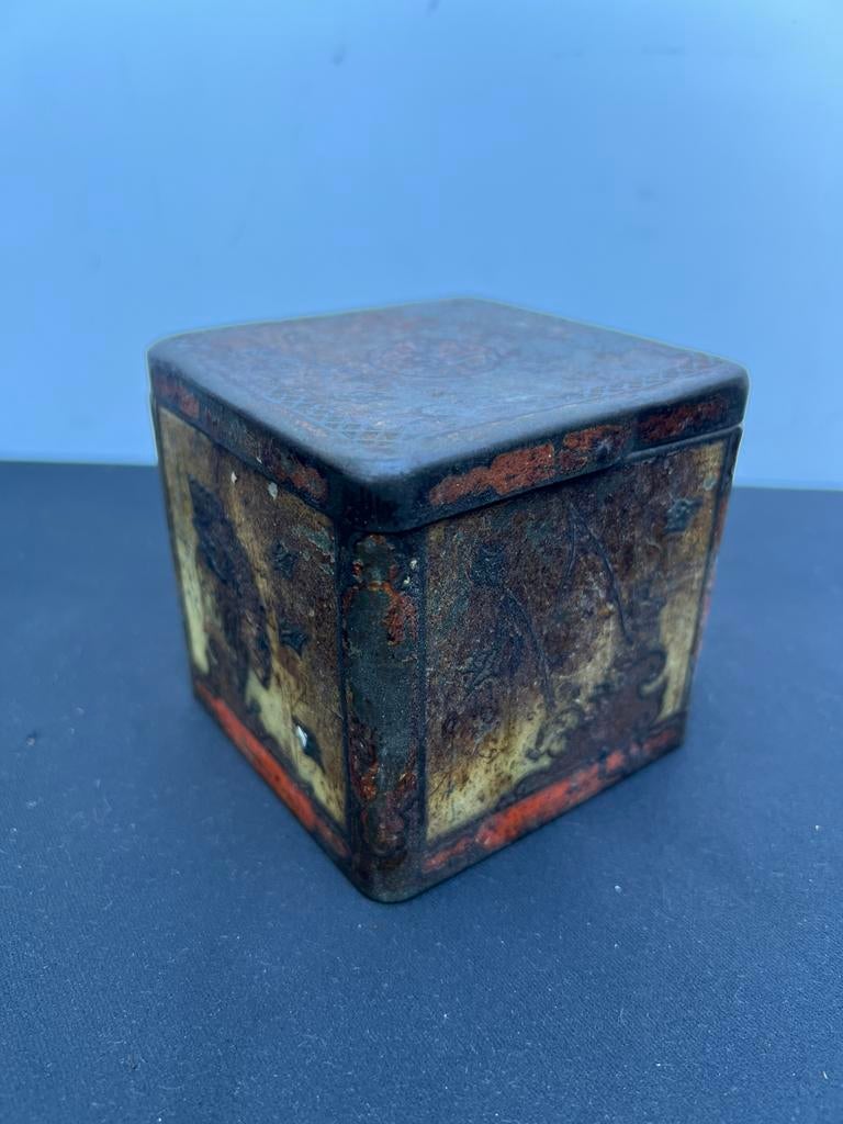 Te Koop : Koffie Thee Blik Niemeijer’s Vierkant Blik, Ophalen of Verzenden, Gebruikt, Koffie, Overige merken