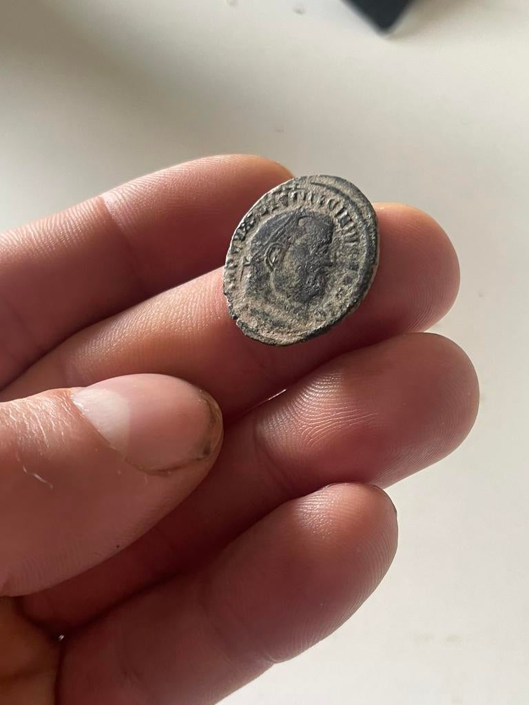 Romeinse groot follis Lincinius SIS mint bodemvondst munt, Ophalen of Verzenden, Brons