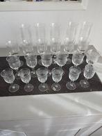 Serie van 23 bohemia Crystal Tsjechoslowakije 4 maten, Ophalen of Verzenden, Zo goed als nieuw, Overige typen