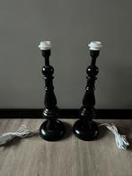 Twee zwarte lampenvoeten, Ophalen of Verzenden, Minder dan 50 cm