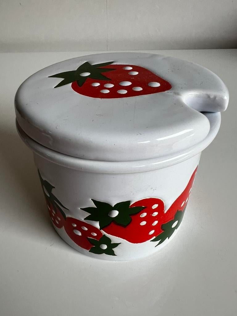 Vintage Waechtersbach Aardbei Marmeladepot & Deksel Jaren 60, Antiek en Kunst, Ophalen of Verzenden