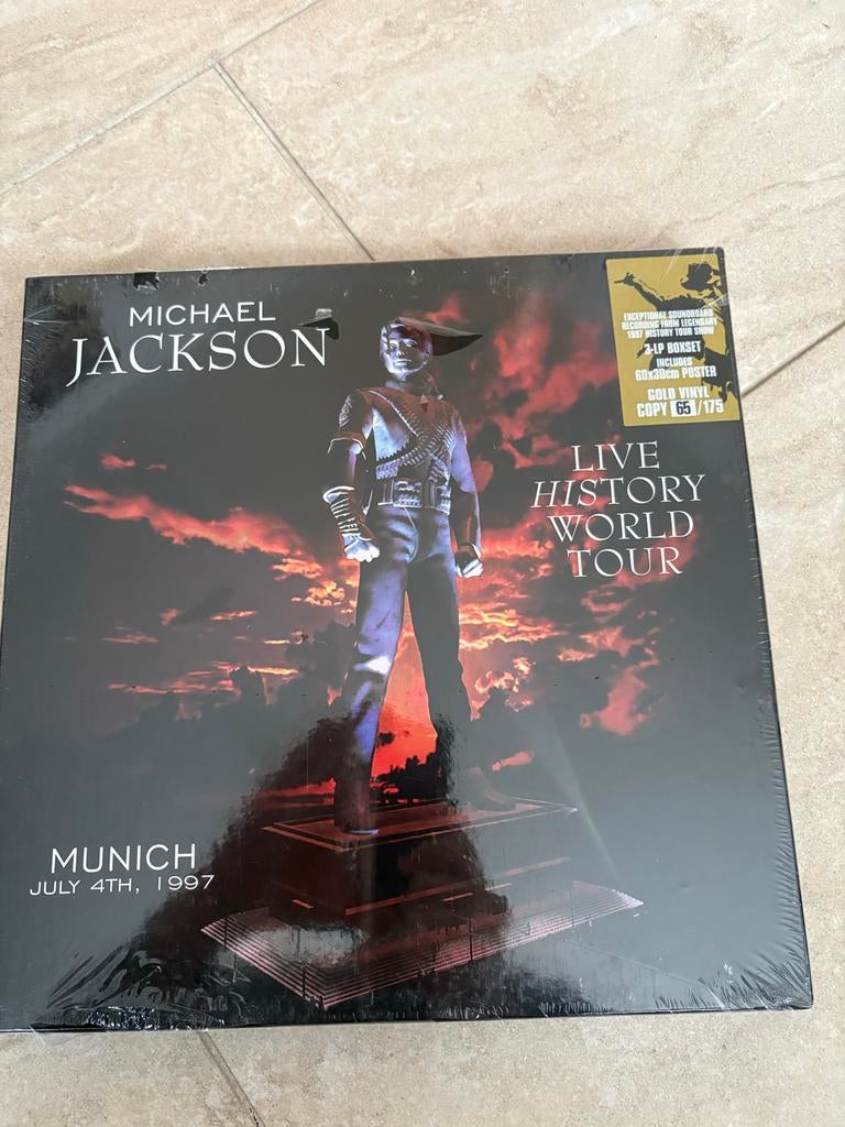 Michael Jackson Live History World Tour Gold Vinyl, Cd's en Dvd's, Vinyl | Pop, 1990 - 1999, Ophalen of Verzenden, 12 inch, Boxset