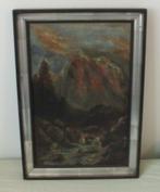 Fraai schilderij, van een vulkaan . L.Loos ?, Ophalen