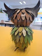 Leuke decoratie uil, Ophalen of Verzenden, Gebruikt, Metaal, Dierenbeeld