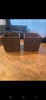 Mand (2 stuks), Huis en Inrichting, Woonaccessoires | Schalen en Manden, Ophalen of Verzenden, Rond, Riet