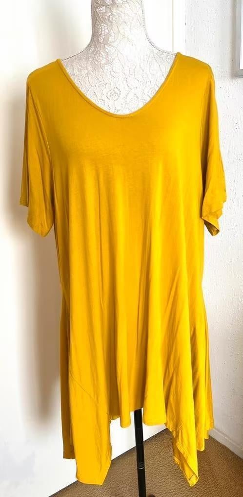 Lange A-line top/tuniek maat 46 [J], Kleding | Dames, Tops, Zo goed als nieuw, Maat 46/48 (XL) of groter, Geel, Korte mouw, Ophalen of Verzenden