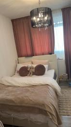 Witte boxspring twijfelaar 120x200 met topper - goede staat, Wit, Ophalen of Verzenden, Zo goed als nieuw, Twijfelaar