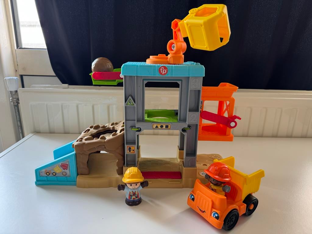 Fisher-Price Little People Bouwplaats Speelset, Kinderen en Baby's, Speelgoed | Fisher-Price, Zo goed als nieuw, Speelset, Ophalen of Verzenden