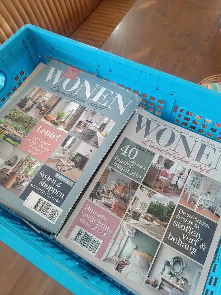 Krat vol woonmagazines en tijdschriften, Boeken, Tijdschriften en Kranten, Ophalen, Gelezen, Overige typen