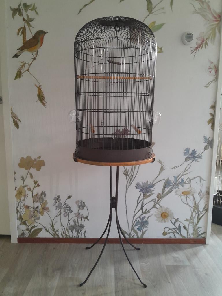 Zolux vintage retro vogelkooi Marthe met standaard, Dieren en Toebehoren, Vogels | Hokken en Kooien, Ophalen, Metaal, Vogelkooi
