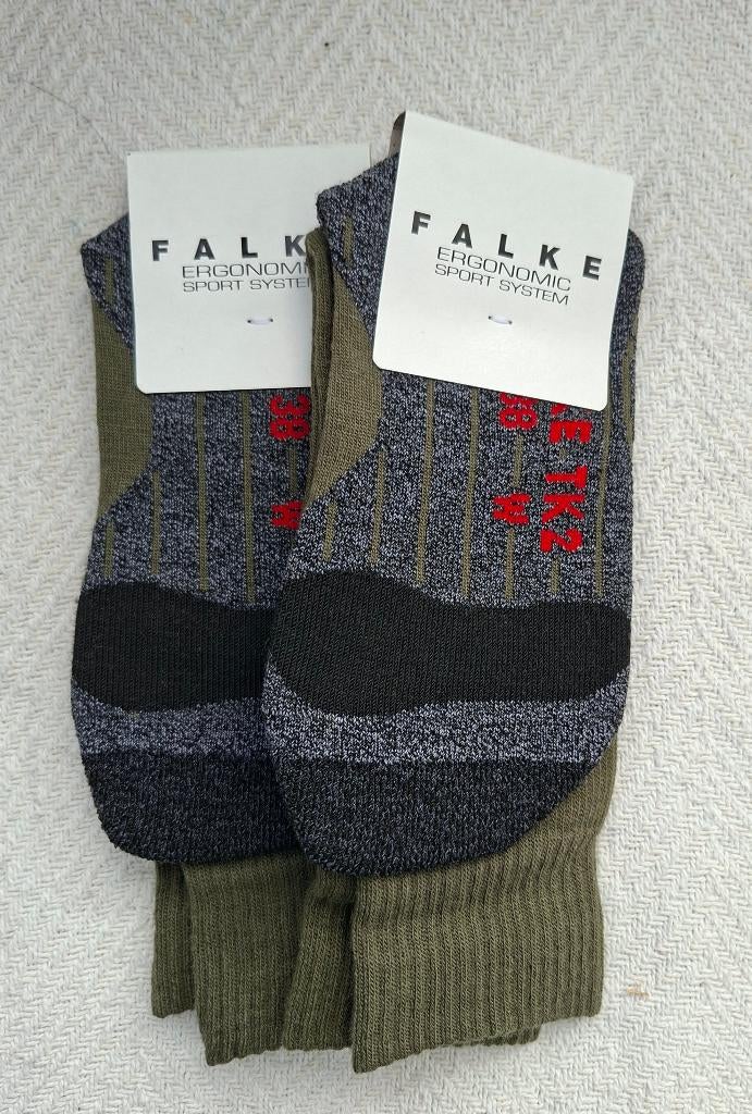 2 paar Falke TK2 Groen Wandelsokken, maat 37-38, Overige kleuren, Falke, Nieuw, Ophalen of Verzenden