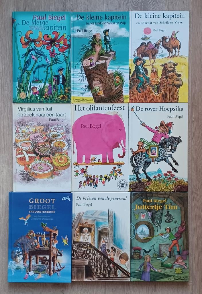 Paul Biegel - 9 boeken - Kleine Kapitein, Sprookjesboek ea, Ophalen, Zo goed als nieuw, Paul Biegel, Sprookjes