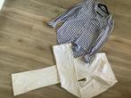 Travelstof  L Studio Anneloes blouse flair broek Japan tky, Ophalen of Verzenden, Zo goed als nieuw, Maat 42/44 (L), Wit