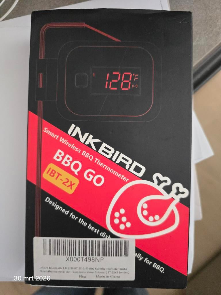 INKBIRD BBQ GO IBT-2X thermometer met twee sensoren, Ophalen of Verzenden