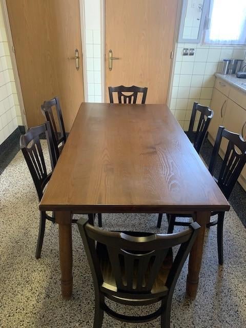 Tafel met 6 stoelen, Huis en Inrichting, Ophalen, Gebruikt, Tafel, 4 tot 6 stoelen