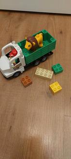 Lego Duplo 6172 Zoo Vervoer met Leeuw en Dierverzorger, Ophalen of Verzenden, Zo goed als nieuw, Complete set, Duplo
