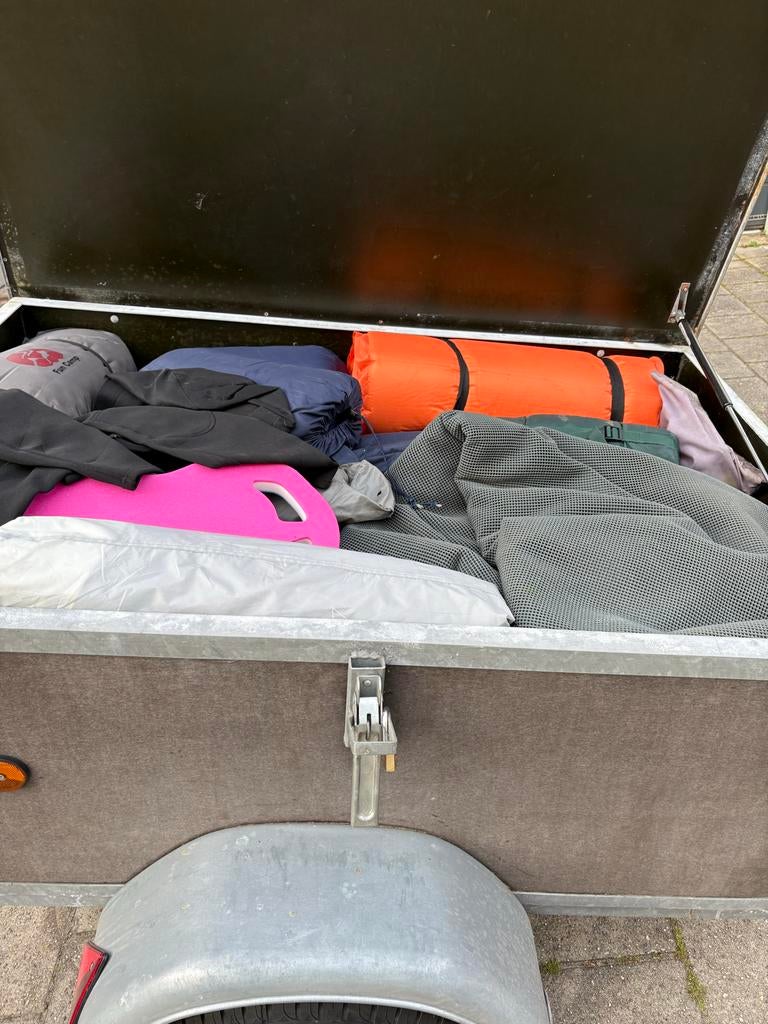 Bagagewagen met deksel en fietsendrager, Auto diversen, Aanhangers en Bagagewagens, Ophalen of Verzenden, Gebruikt