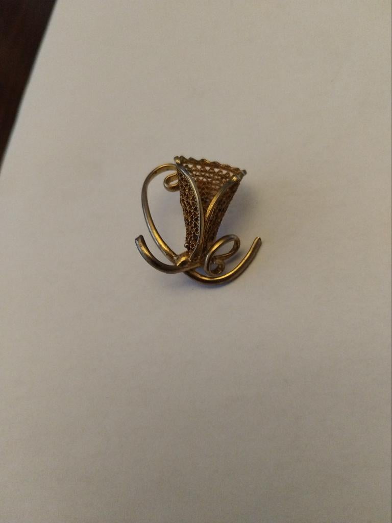 Vintage dames broches, Sieraden, Tassen en Uiterlijk, Broches, Ophalen of Verzenden, Zo goed als nieuw, Goud, Overige materialen