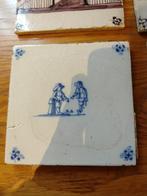 2xAntieke tegels kinderspelen, Ophalen of Verzenden