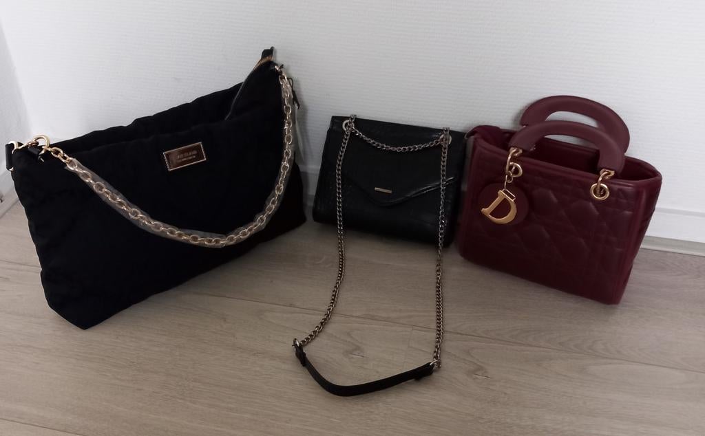 Drie nieuwe tassen voor €13, Ophalen of Verzenden, Zo goed als nieuw, Zwart, Handtas