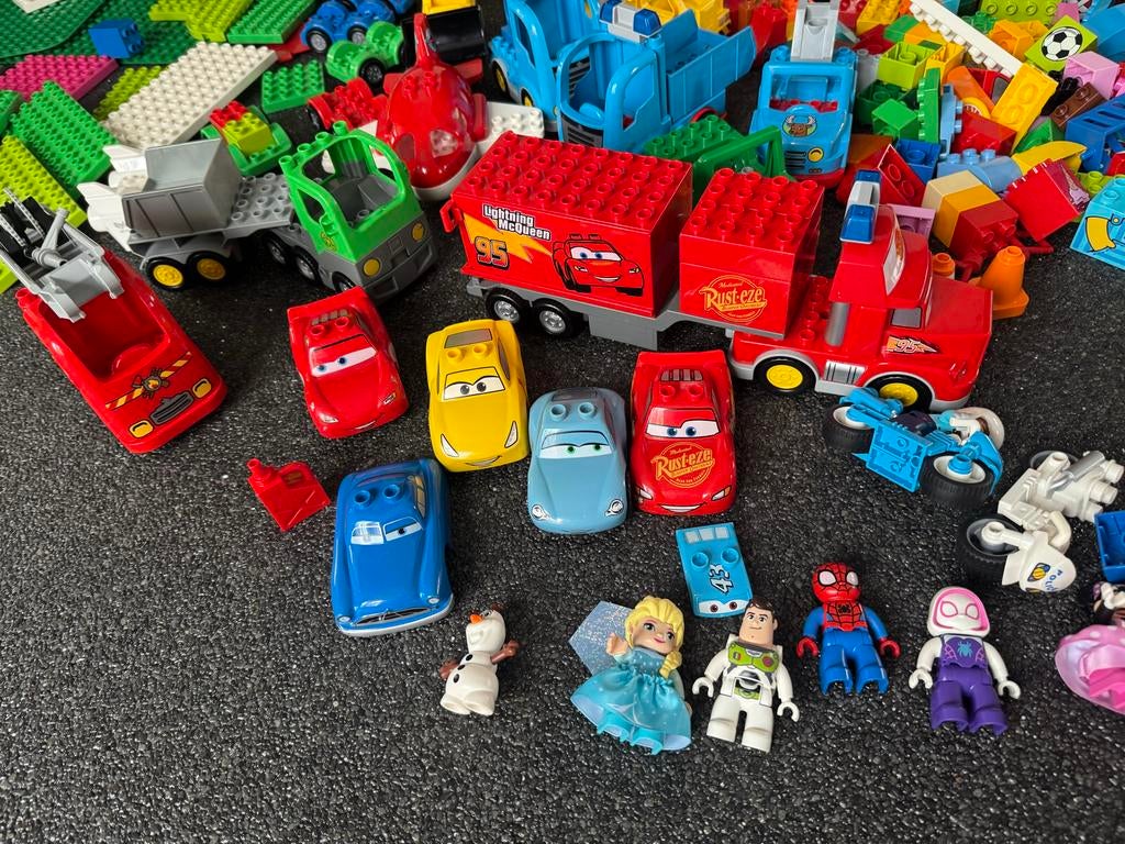 Mega Duplo collectie: dierentuin, Cars, Disney, Spiderman, Kinderen en Baby's, Speelgoed | Duplo en Lego, Ophalen, Zo goed als nieuw