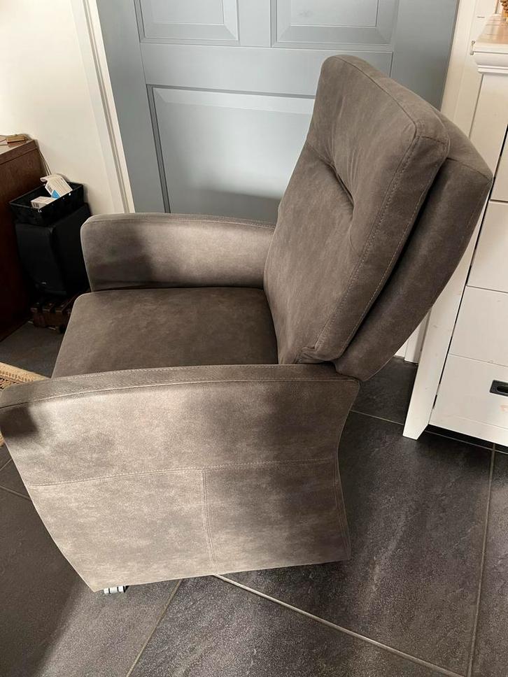 2 eetkamerfauteuille antraciet, Huis en Inrichting, Stoelen, Gebruikt, Twee, Stof, Grijs, Ophalen