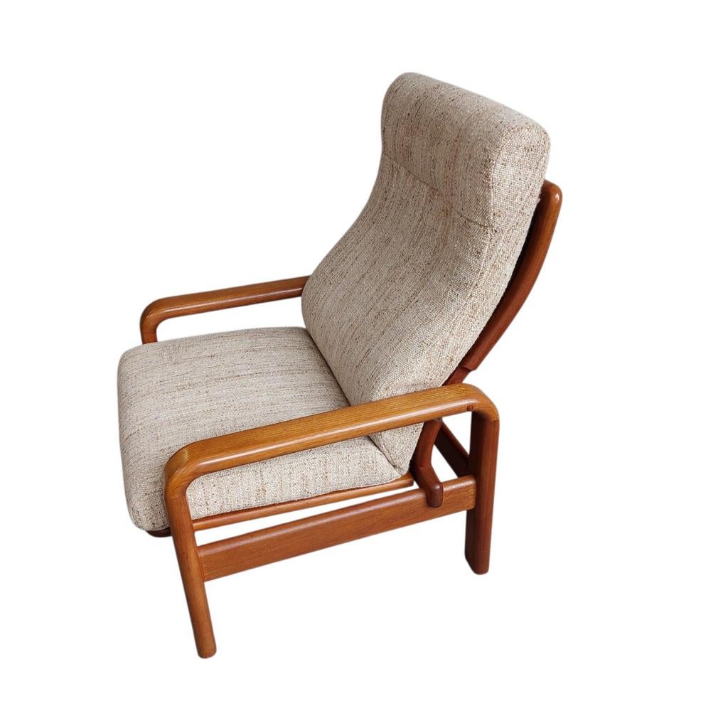 L. Olsen & Son Mobelfabrik (DK)vintage fauteuil, Ophalen, Gebruikt, 75 tot 100 cm, Stof