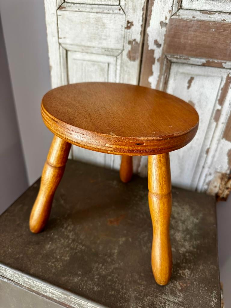 Vintage houten melkkrukje, Antiek en Kunst, Ophalen of Verzenden