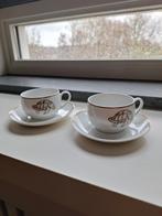 2 Hutschenreuther kop en schotel met schildpad decor, Ophalen of Verzenden, Zo goed als nieuw, Overige stijlen, Kop(pen) en/of Schotel(s)