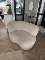 WOOOD fauteuil stone créme links karwei, Huis en Inrichting, Fauteuils, Ophalen, 75 tot 100 cm, Zo goed als nieuw, 100 tot 125 cm