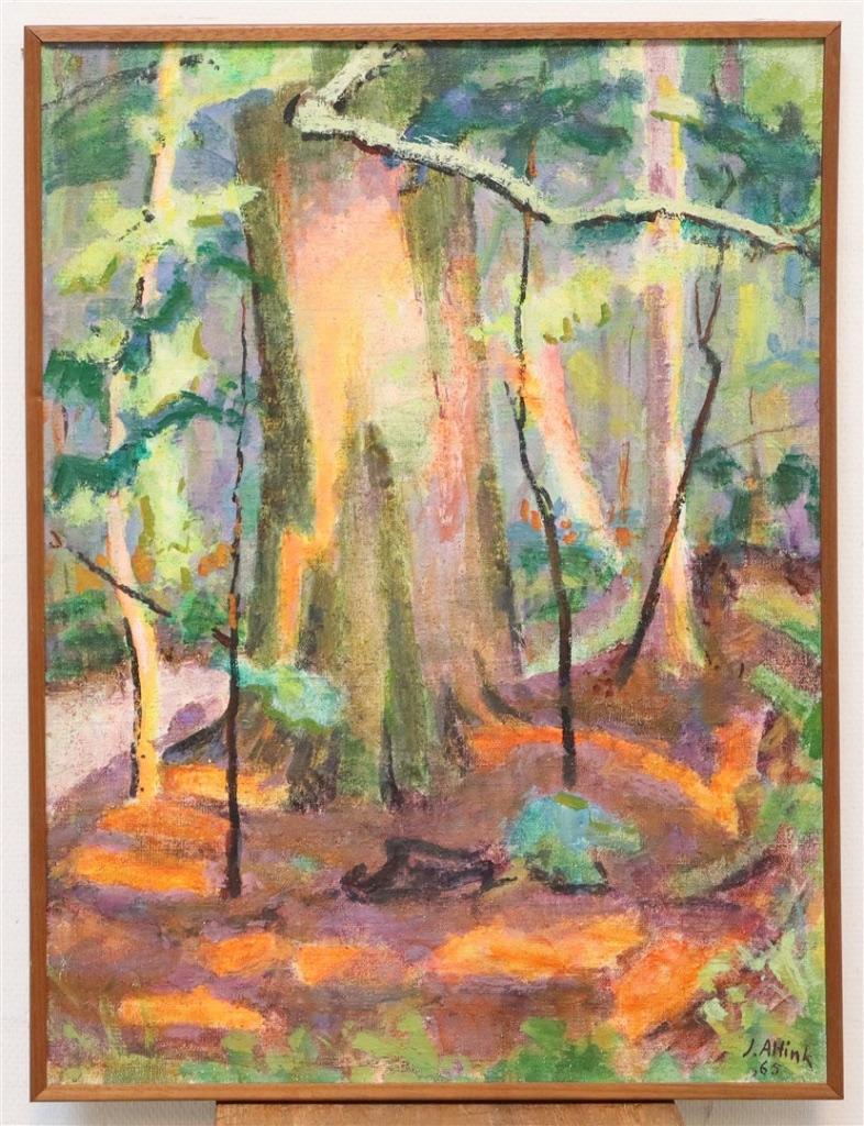 Jan Altink (1885-1976), Bomen in landschap (1965), Ophalen of Verzenden