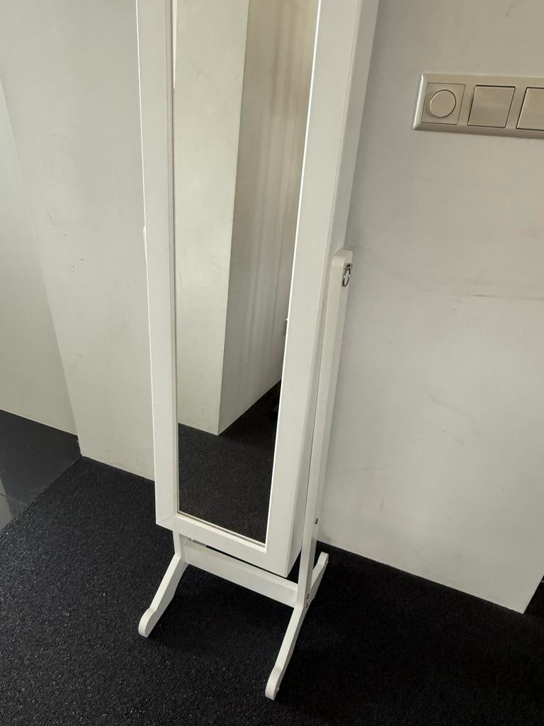 Passpiegel met sieradenopslag 146x33cm, Ophalen, Minder dan 50 cm, Gebruikt, 100 tot 150 cm