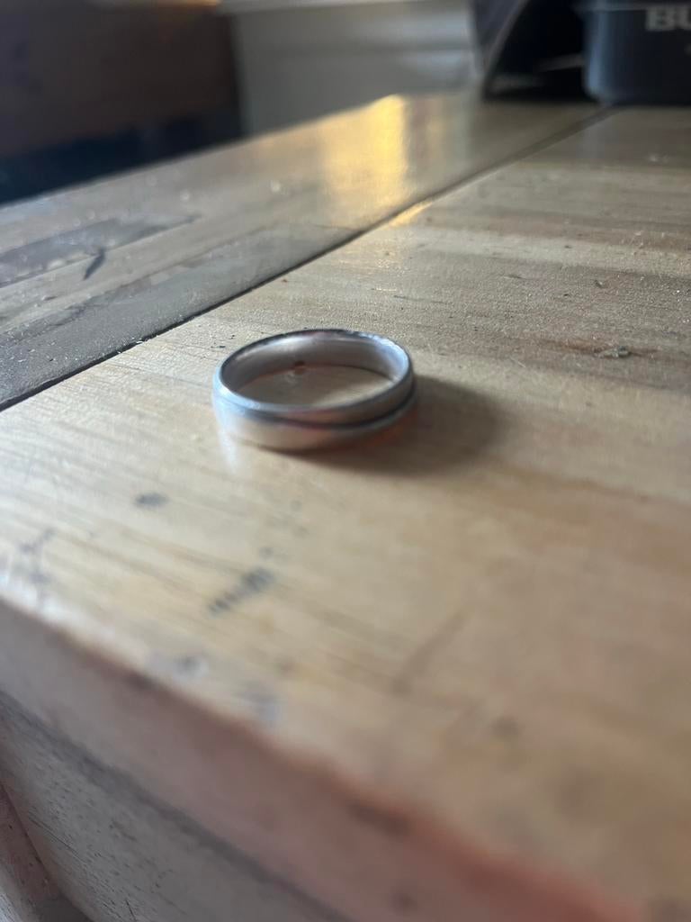 Zilveren bandring, Ophalen, 18 tot 19, Gebruikt, IJzer of Staal