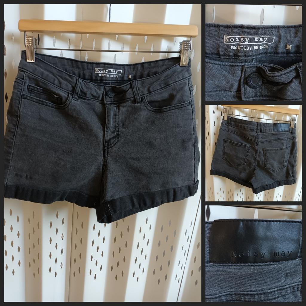 Noisy May Anthracietgrijze Dames Denimshorts Maat M, Kleding | Dames, Noisy May, Ophalen of Verzenden, Zo goed als nieuw, Grijs