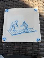 Oude Hollandse tegel met spelende kinderen, Antiek en Kunst, Ophalen of Verzenden