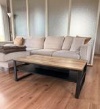 Salontafel luc - antraciet/eikenkleur - 40x118x67, Ophalen, Minder dan 50 cm, 100 tot 150 cm, 50 tot 75 cm