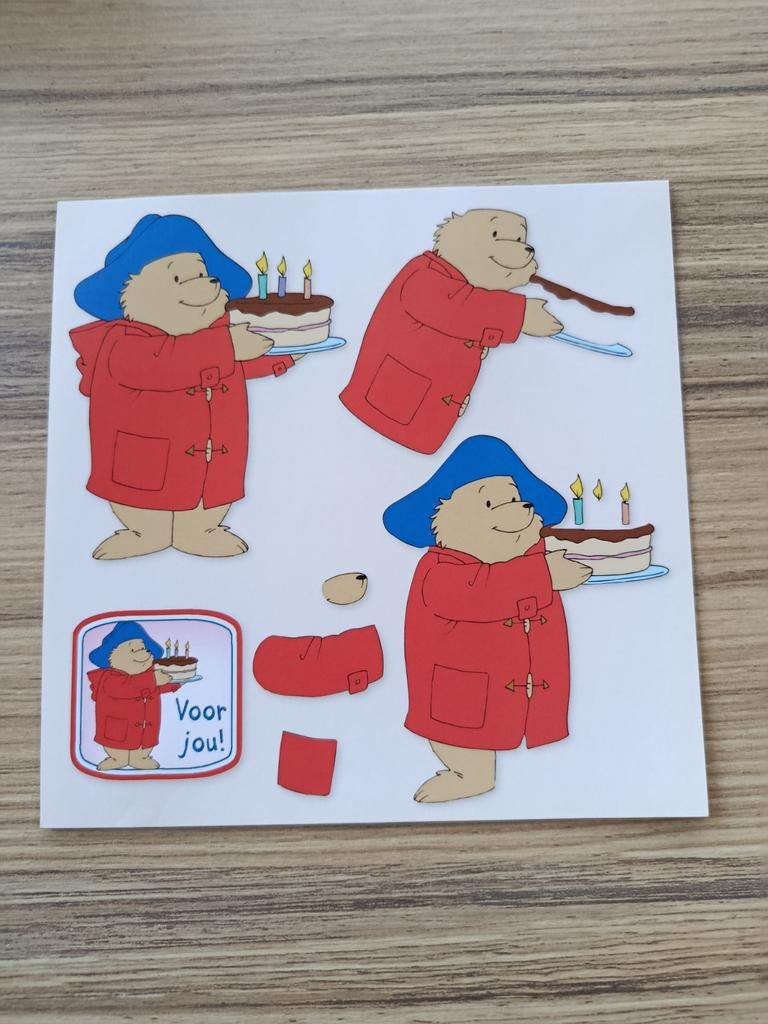 Paddington bear Knipvellen,, Hobby en Vrije tijd, Kaarten | Zelf maken, Verzenden, Nieuw, Overige thema's, Knipvel