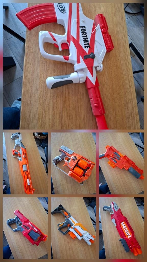 Nerf serie 7 stuks, Ophalen of Verzenden, Zo goed als nieuw