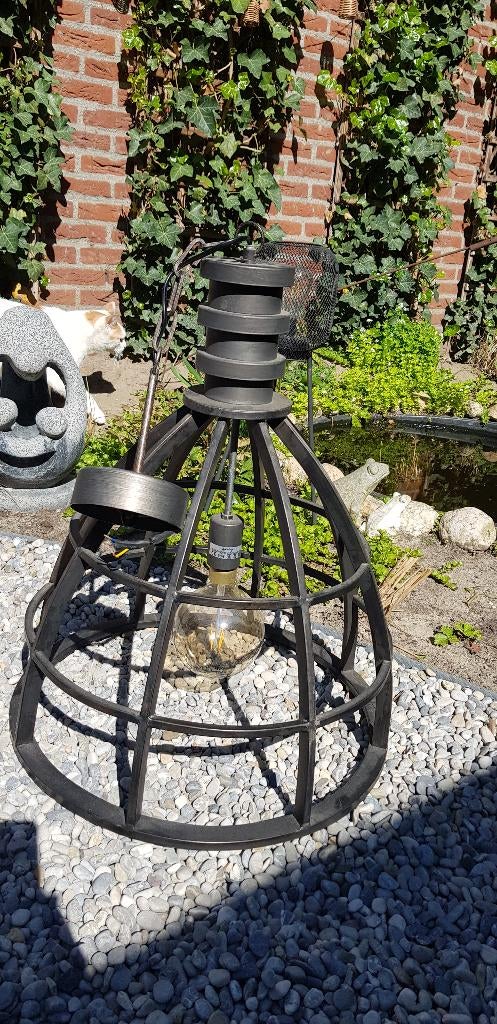 Hanglamp, Ophalen, Zo goed als nieuw, Metaal, 75 cm of meer