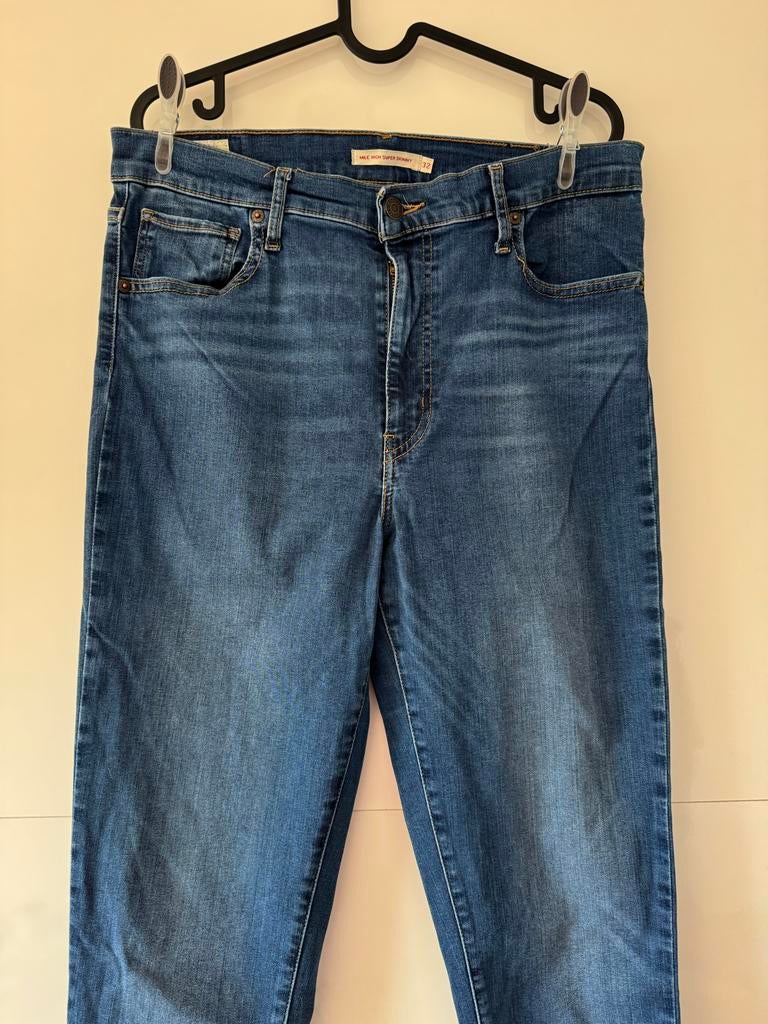 Levi's Mile High Super Skinny jeans W32L34, Ophalen of Verzenden, Zo goed als nieuw, Blauw, W30 - W32 (confectie 38/40)