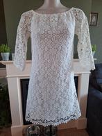 Made in Italy wit gehaakte jurk M 38 40, Kleding | Dames, Jurken, Maat 38/40 (M), Made in Italy, Verzenden, Wit