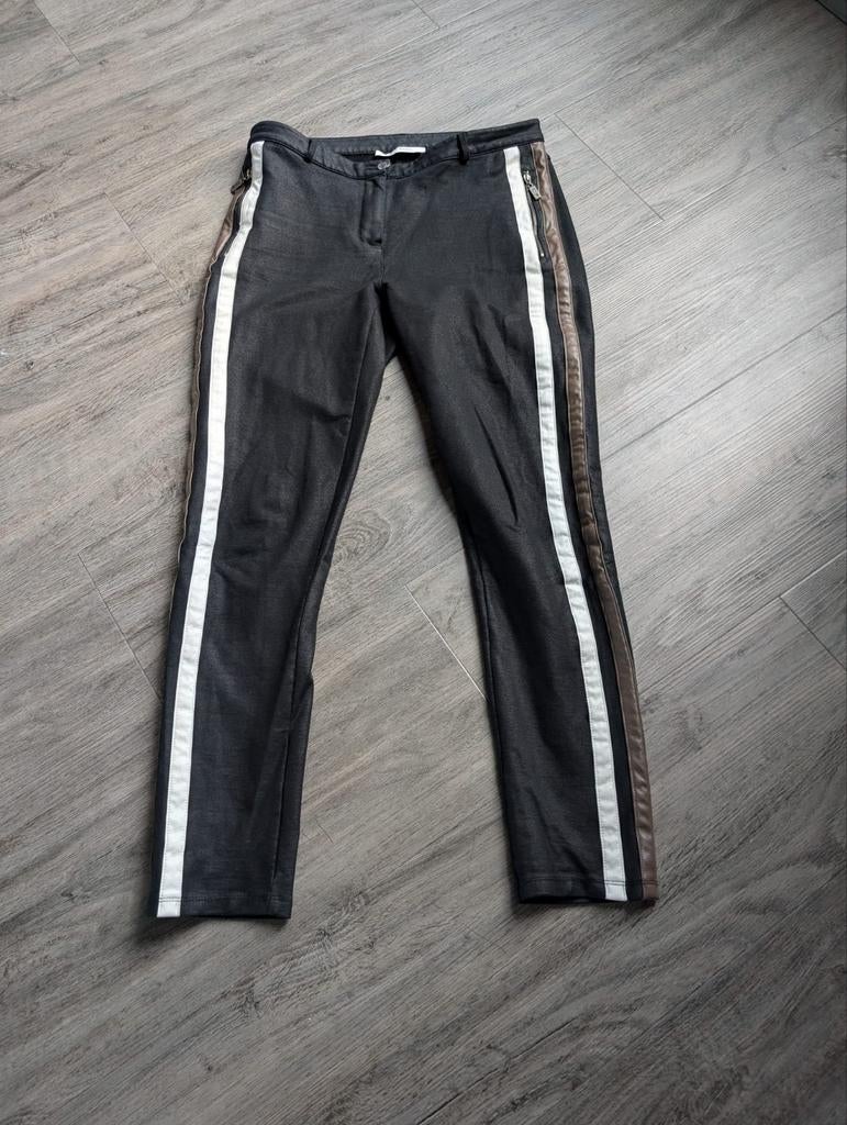 Monari broek met strepen, Maat 38/40 (M), Monari, Zwart, Ophalen of Verzenden