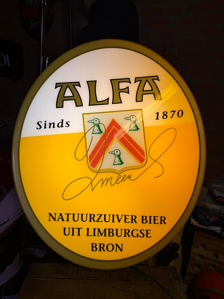 Nieuwe Alfa lichtreclame - Natuurzuiver Bier, Ophalen, Nieuw, Lichtbak of (neon) lamp