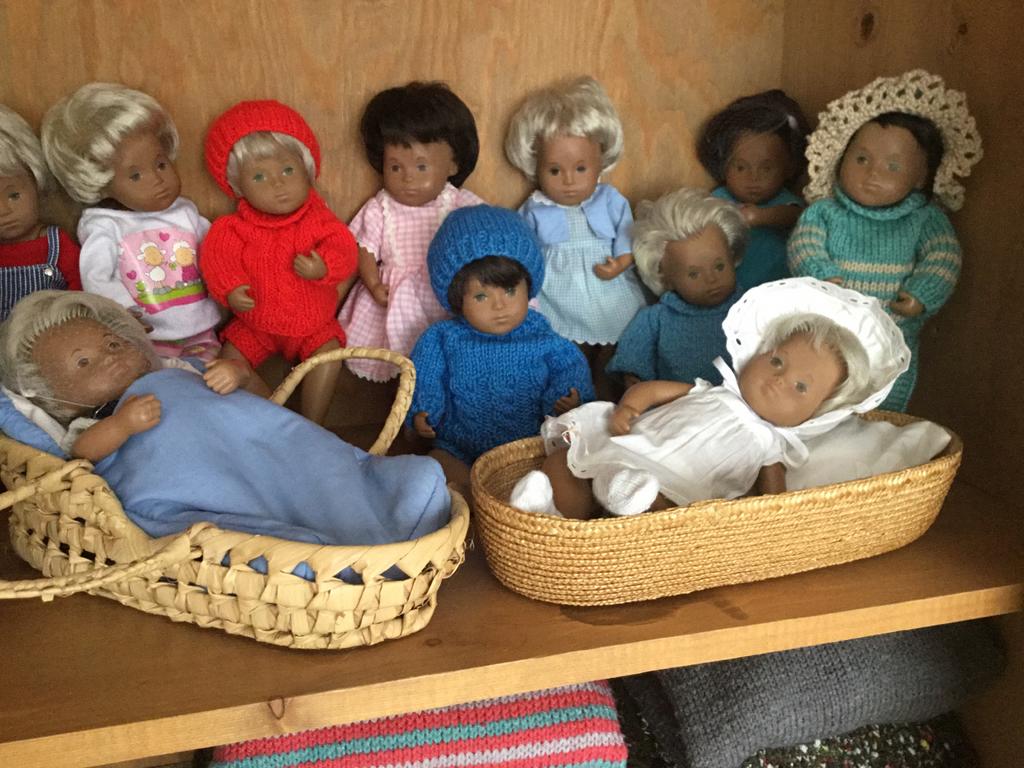 Vintage Baby Sasha poppen uit de jaren '70 - per stuk, Ophalen of Verzenden, Gebruikt, Babypop