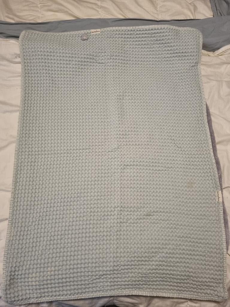 Koeka deken wafelstof grijs 100x75 cm, Kinderen en Baby's, Ophalen, Gebruikt, 100 cm of meer, Deken
